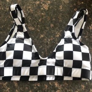 Checkered padded festival top